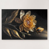 Fleur d'art botanique doré Puzzle (Horizontal)