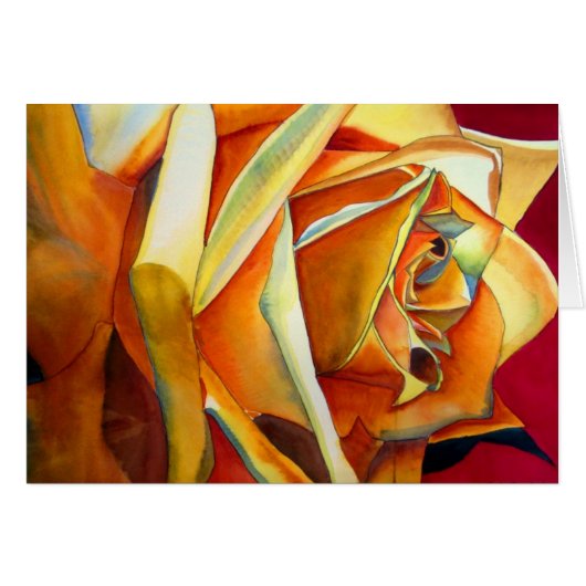 Fleur d'art d'aquarelle rose jaune (Devant horizontal)