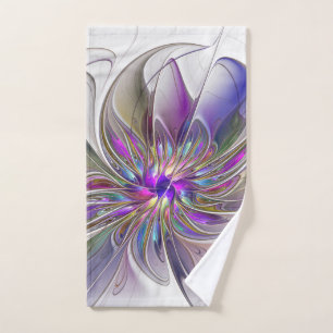 Fleur d'art fractal abstrait énergique et coloré