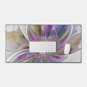 Fleur d'art fractal abstrait énergique et coloré (Clavier et souris)