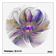 Fleur d'art fractal abstrait énergique et coloré