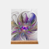 Fleur d'art fractal abstrait énergique et coloré (Recto)