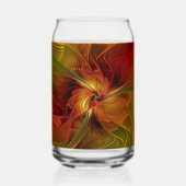 Fleur d'art fractal abstrait rouge orange marron v (Verso)
