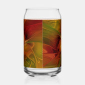 Fleur d'art fractal abstrait rouge orange marron v (Gauche)