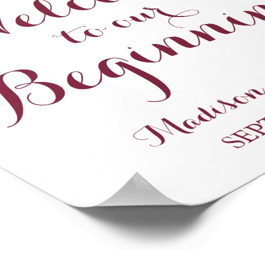 Fleur d'automne Bienvenue à notre affiche de début (Coin)