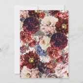 Fleur d'automne Dahlia Faire-part de mariage chaud (Dos)