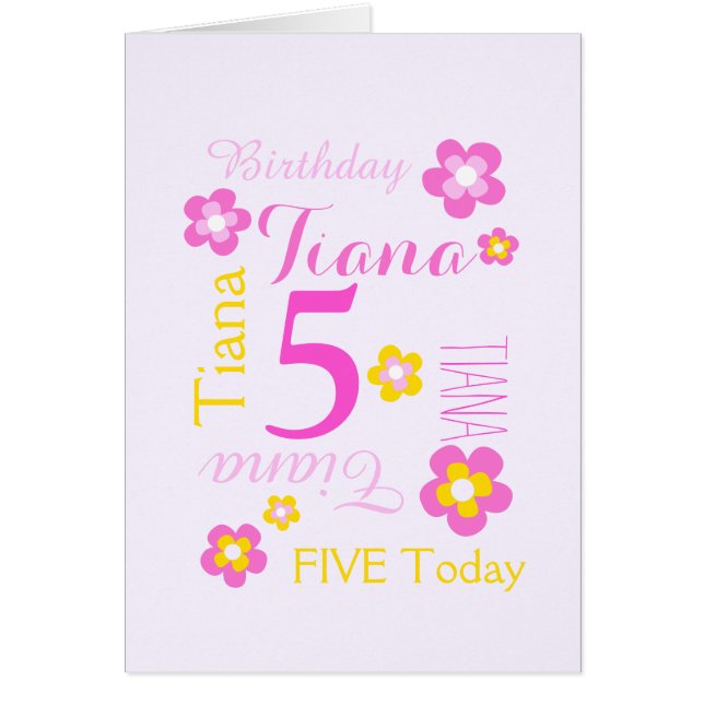 Fleur de 5e anniversaire personnalisé graphique ja (Devant)