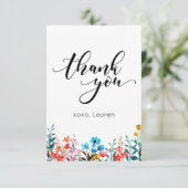 Fleur de aquarelle de printemps Merci à plat (Debout devant)