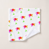 Fleur de arc-en-ciel Blanc (Gant de toilette)
