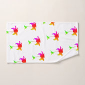 Fleur de arc-en-ciel Blanc (Serviette à main)