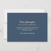 Fleur de bébé souffle d'or Invitation de mariage F (Dos)