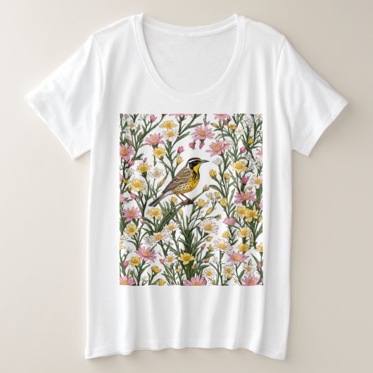 Fleur De Bitterroot De L'Ouest De Meadowlark (Design devant)