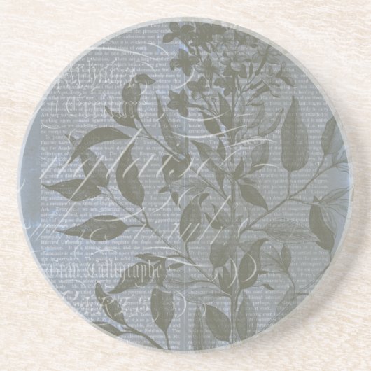 Fleur de Bleu I Zandsteen Onderzetter (Voorkant)