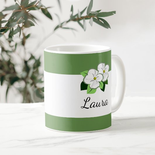 Fleur De Bois De Chien Avec Les Noms Mugs De Café