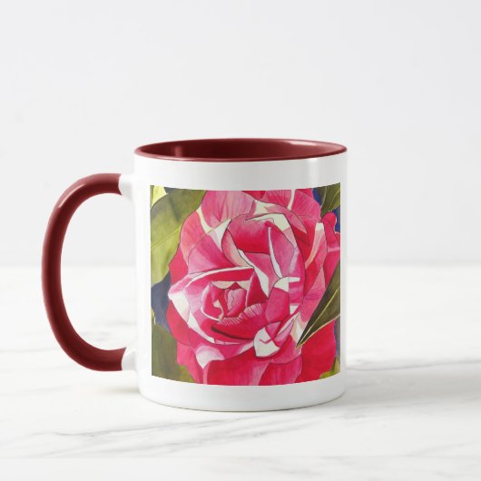 Fleur de Camellia rose vif Mug Fête des Mères (Gauche)