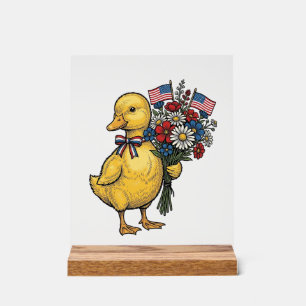 Fleur de Caneton Patriotique Bouquet de Fleurs Vin