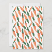 Fleur de carotte de lapin Baby shower Invitation f (Dos)