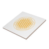 FLEUR DE CARREAU DE CÉRAMIQUE DE LA VIE PAR LE DMT (Côté)