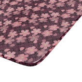 Fleur de cerise Rose et Vin Planche à découper mod (Coin)