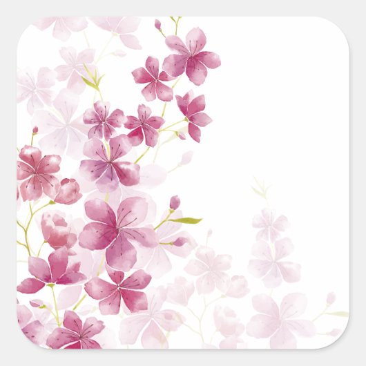 Fleur de cerise simple mais élégante | Sticker (Devant)