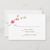 Fleur de cerisier aquarelle rsvp (Dos)