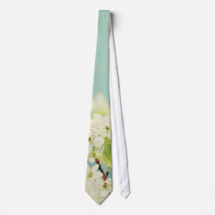 Fleur de cerisier blanc Cravate de fleurs d'arbres