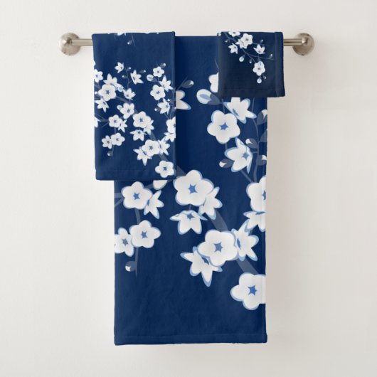 Fleur de cerisier bleu marine (En situation)
