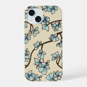 Fleur de cerisier bleu pêche Élégant Sakura Floral