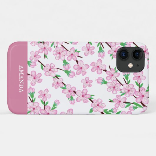 Fleur de cerisier Coque-Mate coque iphone (Dos (Horizontal))