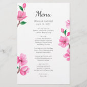 Fleur de cerisier délicate. Menu Printemps mariage (Devant)