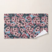 Fleur de cerisier en rose et bleu (Serviette à main)
