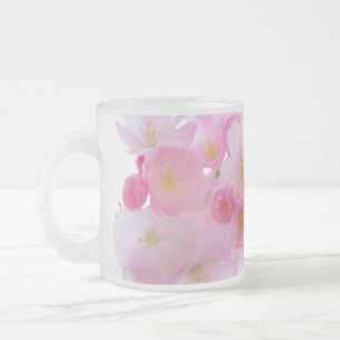 Fleur de cerisier Mug en verre dépoli