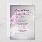 Fleur de cerisier Ordre funéraire Invitation (Dos)