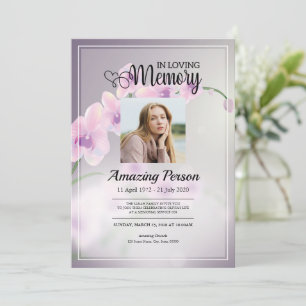 Fleur de cerisier Ordre funéraire Invitation