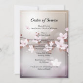Fleur de cerisier Ordre funéraire Invitation (Dos)