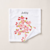 Fleur de cerisier rose blanc (Gant de toilette)