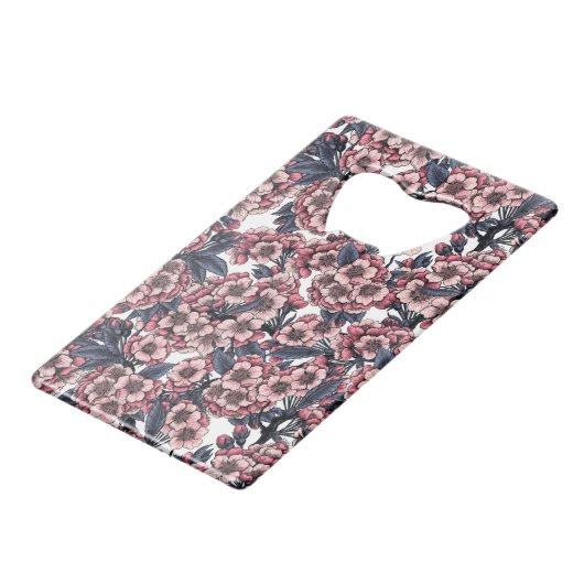 Fleur de cerisier rose et bleu (Dos Angle)