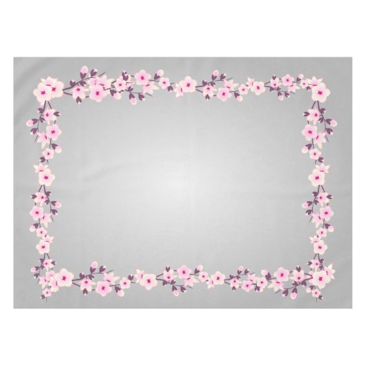 Fleur de cerisier rose nappe gris (Devant (Horizontal))