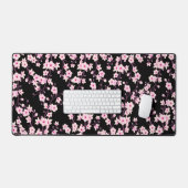 Fleur de cerisier rose noir Floral (Clavier et souris)