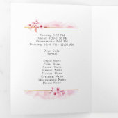 Fleur de cerisier rose Quinceañera Tri-Fold In (Intérieur en premier)
