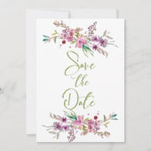 Fleur de cerisier rose Save The Date floral (Devant)
