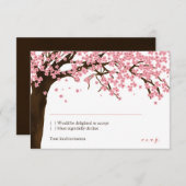 Fleur de cerisier / Sakura aquarelle RSVP (Devant / Derrière)