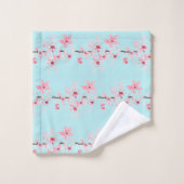Fleur de cerisier Sakura Rose Floral Japonais Asie (Gant de toilette)