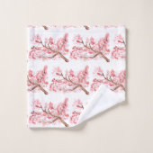 Fleur de cerisier Sakura Rose Floral Japonais Asie (Gant de toilette)