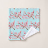 Fleur de cerisier Sakura Rose Floral Japonais Asie (Gant de toilette)