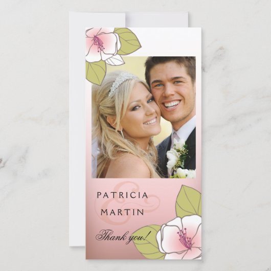 Fleur de cerisiers en fleurs Merci photo rose (Devant)