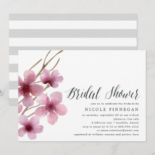 Fleur de cerisiers   Invitation de douche nuptiale