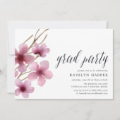 Fleur de cerisiers | Invitation du Graduation Part (Devant)