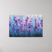 Fleur de champ violet bleu Art mural abstrait (Recto)