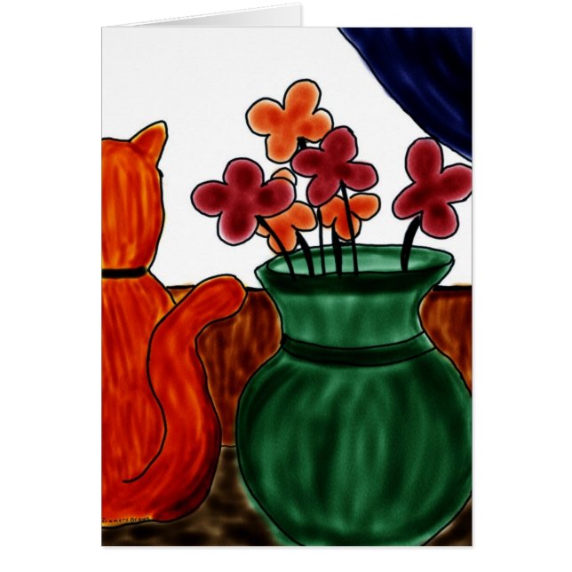 fleur de chat et de vase (Devant)